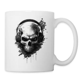 Skeleton head gamer geek gift - Mug - white - Right