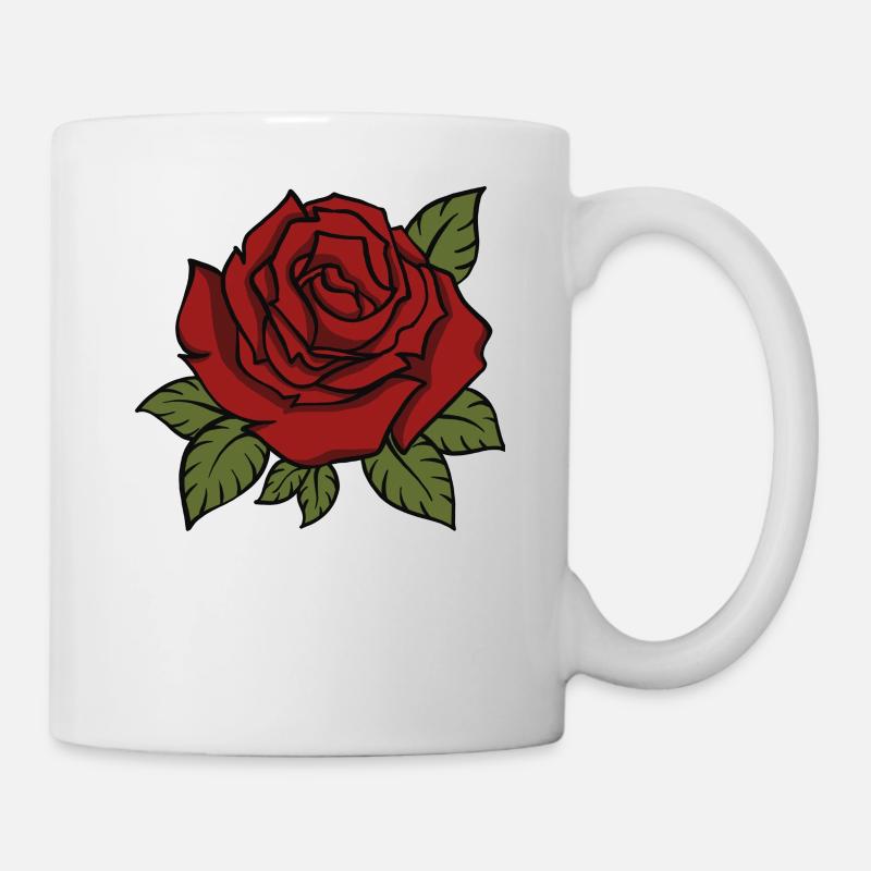Rose - Tasse - Weiß