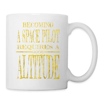 earth telescope fun astrology present conspiracy - Tasse - Weiß - Rechts