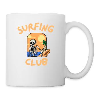 Surf Club mit Skelet - Tasse - Weiß - Rechts