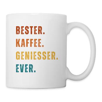 Bester Kaffee Geniesser Ever - Tasse - Weiß - Rechts