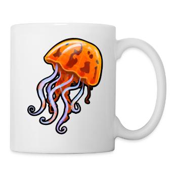 Qualle Jellyfish Meerestiere Ozean - Tasse - Weiß - Rechts