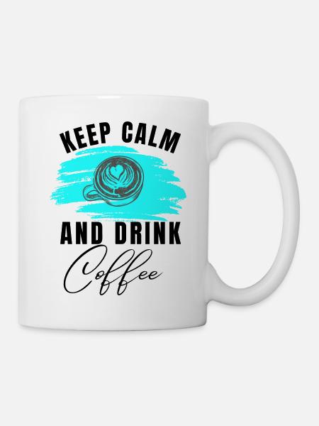 Kaffee enstpannt die Nerven - Tasse - Weiß