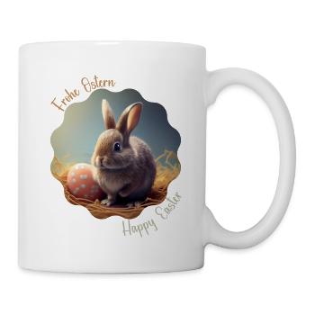 Frohe Ostern | Osterhäschen | Osterhase - Tasse - Weiß - Rechts