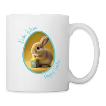 Frohe Ostern | Osterhäschen | Osterhase - Tasse - Weiß - Rechts