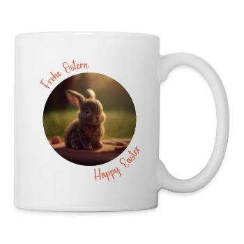 Frohe Ostern | Osterhäschen | Osterhase - Tasse - Weiß - Rechts