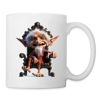 Gnome Sur Son Trône - Mug blanc - blanc - Droite