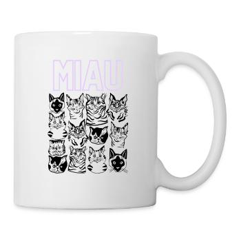 MIAU Katzen - Tasse - Weiß - Rechts