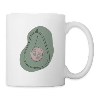 Avocado Mädchen - Tasse - Weiß - Rechts