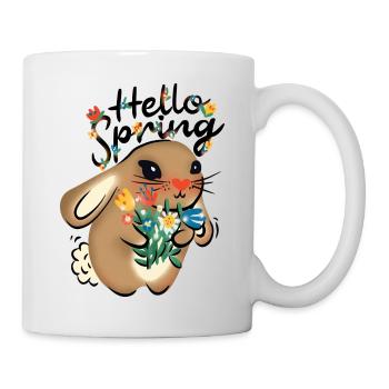 Bonjour Spring - Mug blanc - blanc - Droite