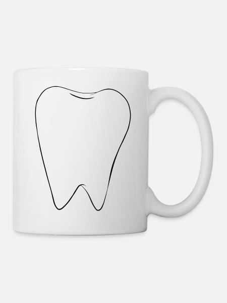 Dent blanche - Mug blanc - blanc