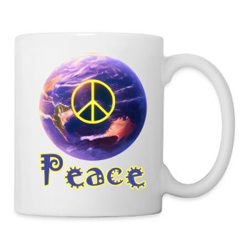 Frieden Weltweit - Tasse - Weiß - Rechts