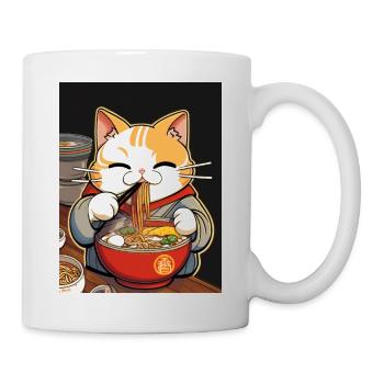 Cat Japanese Ramen Otaku Anime - Mug - white - Right
