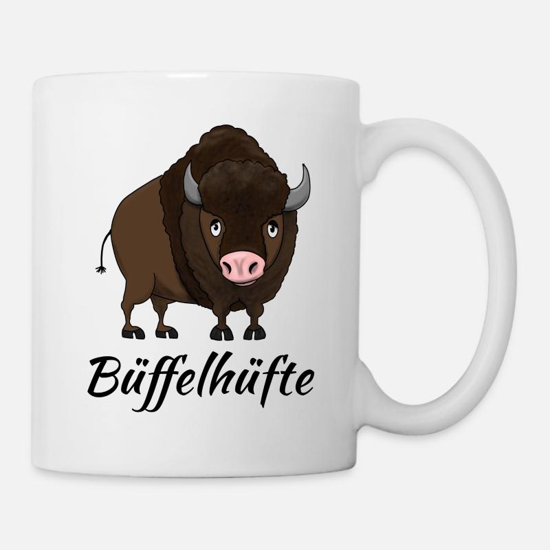 Büffelhüfte - Tasse - Weiß