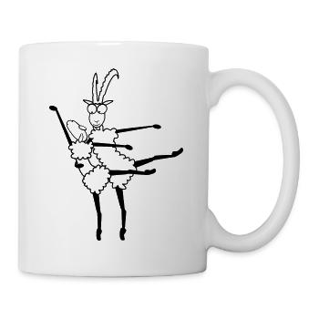 Lustiges Tanzpaar Ballett - Tasse - Weiß - Rechts