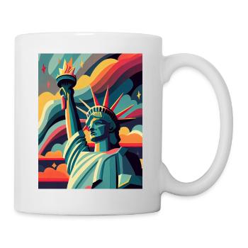 Liberty Bunte Kunst - Tasse - Weiß - Rechts