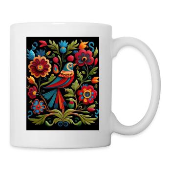 Oiseaux et fleurs - Mug blanc - blanc - Droite