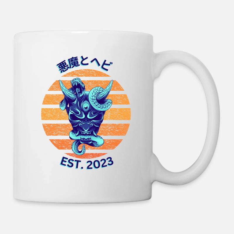 Serpent avec le diable - Mug blanc - blanc