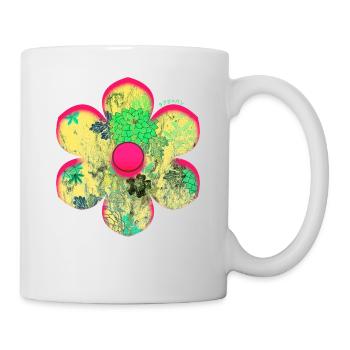 Traditionelle japanische Sakura ästhetische Blumen - Tasse - Weiß - Rechts