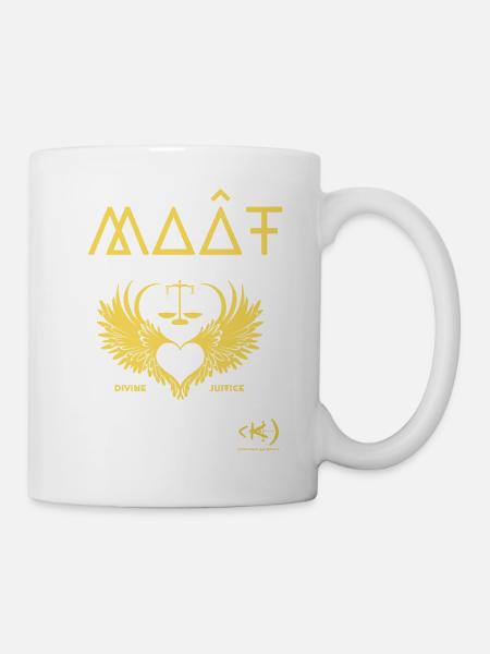 KAMA ÂME MAÂT Coeur Ailé or - Mug blanc - blanc