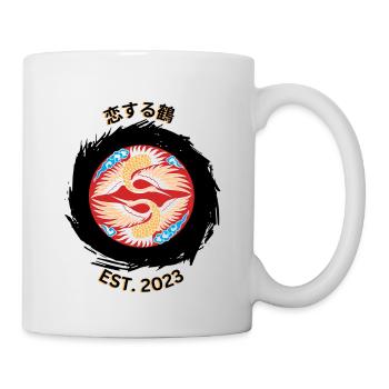 Cranes in Love - Tasse - Weiß - Rechts