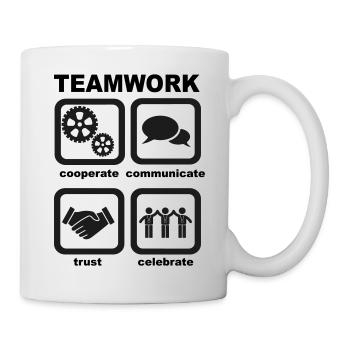 Travail d’Équipe - Mug blanc - blanc - Droite