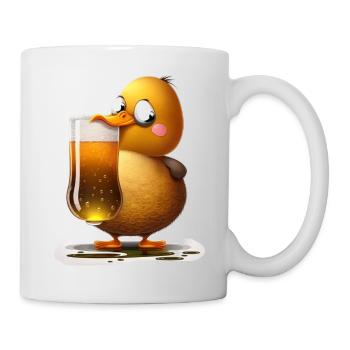 Drôle de canard sucré avec de la bière - Mug blanc - blanc - Droite