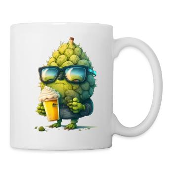 Figurine de houblon cool avec de la bière - Mug blanc - blanc - Droite