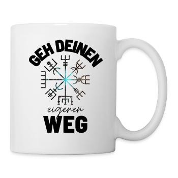 Wegweiser RUNEN viking CELTIC - VEGVISIR - Tasse - Weiß - Rechts