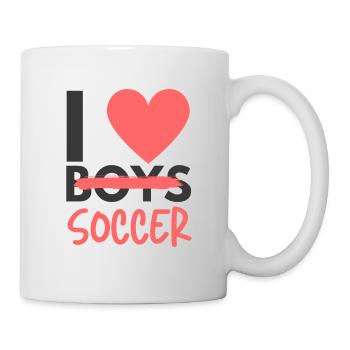 Fussballerin Fussballspielerin Damenfussball - Tasse - Weiß - Rechts