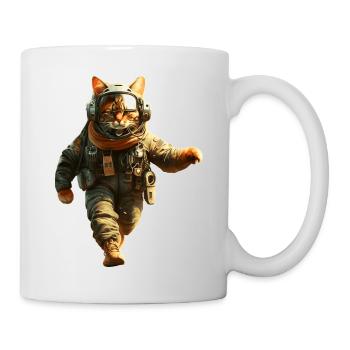 Cat or cat serves as a hero in the army - Mug - white - Right