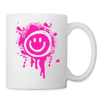 Smile! - Tasse - Weiß - Rechts
