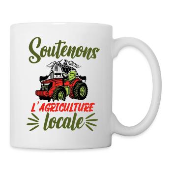Soutenons l'agriculture locale - Mug blanc - blanc - Droite