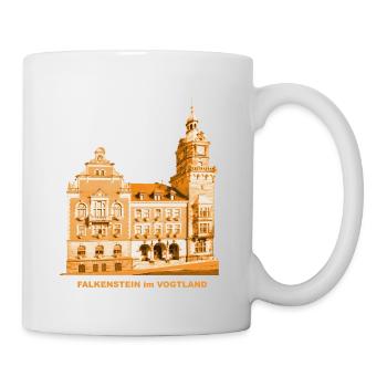 Falkenstein Town Hall Vogtland Saxony - Mug - white - Right