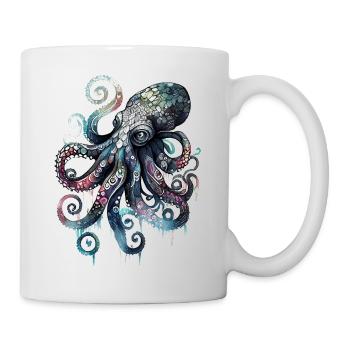 Cool Aquarelle Aquarelle Octopus Design - Mug blanc - blanc - Droite