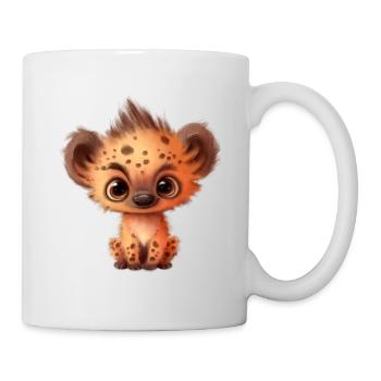 Süße Baby-Hyäne mit Glubschaugen - Tasse - Weiß - Rechts