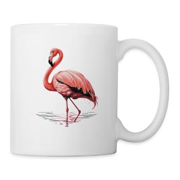 Pink Flamingo - Tasse - Weiß - Rechts