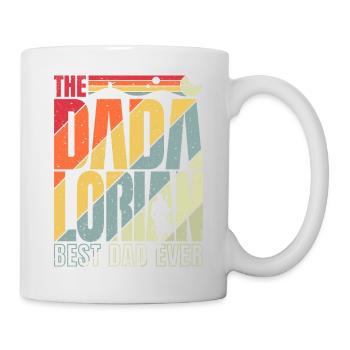 Der Dadalorianer - Vintage-Sonnenuntergang - Bester Vater! - Tasse - Weiß - Rechts