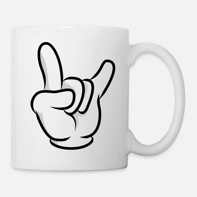Icône de main - Mug blanc - blanc