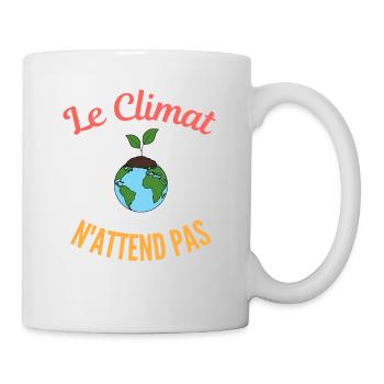 Le climat n'attend pas - Mug blanc - blanc - Droite