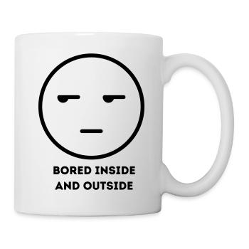 Bored inside and outside FACE2 - Tasse - Weiß - Rechts