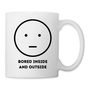 Bored inside and outside FACE - Tasse - Weiß - Rechts