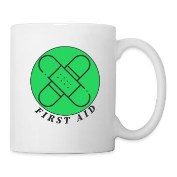 First aid plasters - Mug - white - Right
