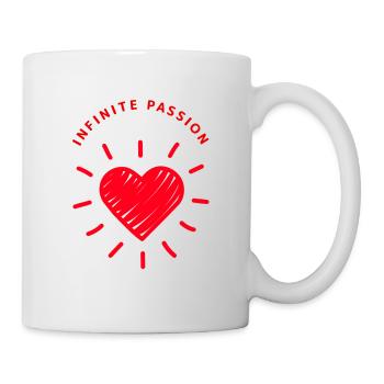 Infinite passion Red Heart - Mug - white - Right