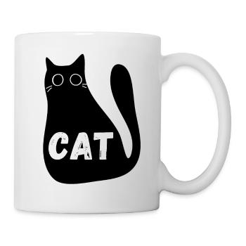 Chat-chat noir chaton - Mug blanc - blanc - Droite