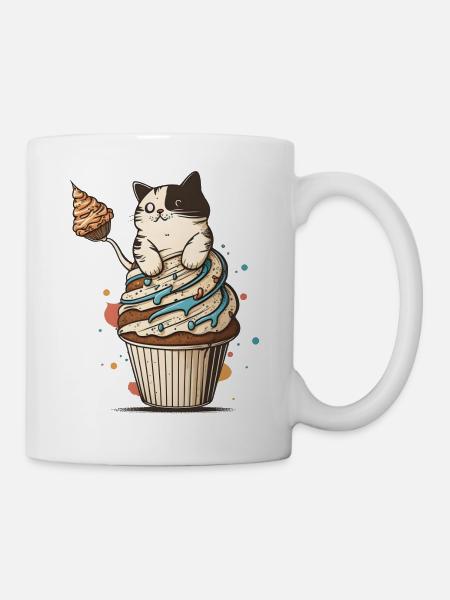 Cupcake Cat - Mug - white