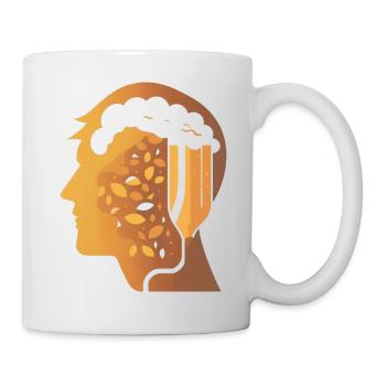 Bière artisanale dans la tête - Amateurs de bière - Mug blanc - blanc - Droite