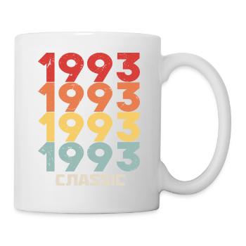 1993 Anniversaire dans le style vintage classique 1993 - Mug blanc - blanc - Droite