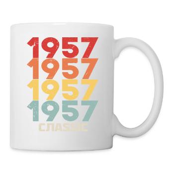1957 Jubiläum im klassischen Vintage-Stil 1957 - Tasse - Weiß - Rechts