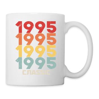 1995 Anniversaire dans le style vintage classique 1995 - Mug blanc - blanc - Droite